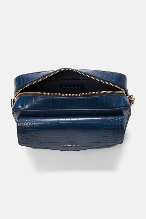 Carteira Croco Azul Lanidor