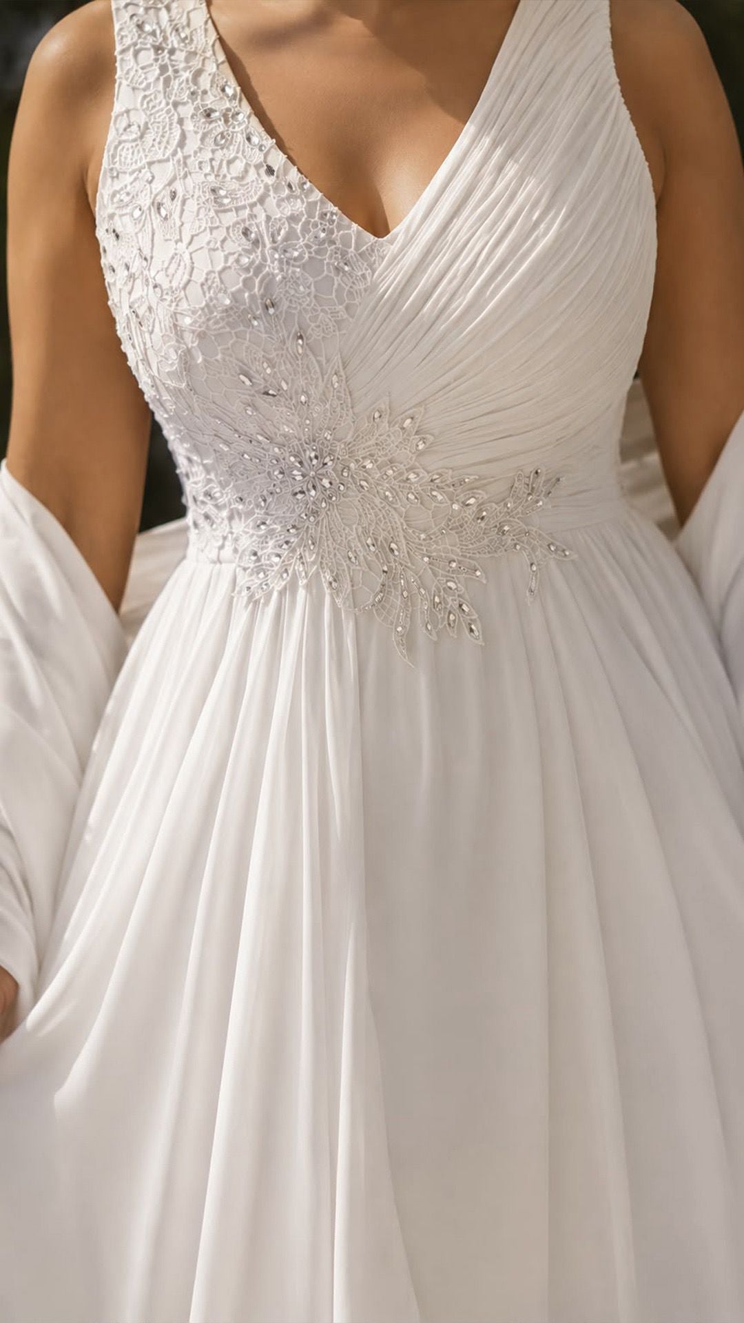 Vestido Drapeado Branco