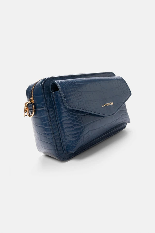 Carteira Croco Azul Lanidor