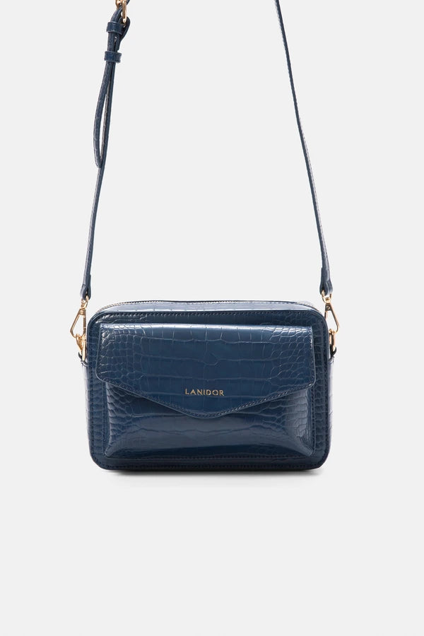 Carteira Croco Azul Lanidor