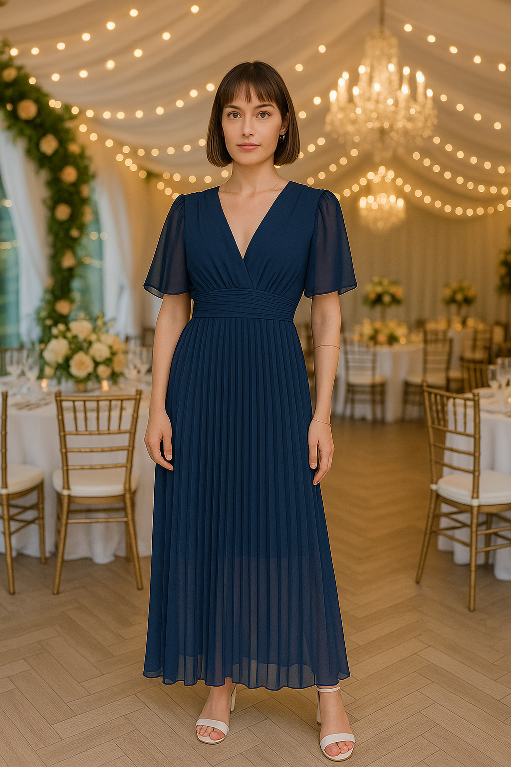 Vestido Grécia Azul Escuro