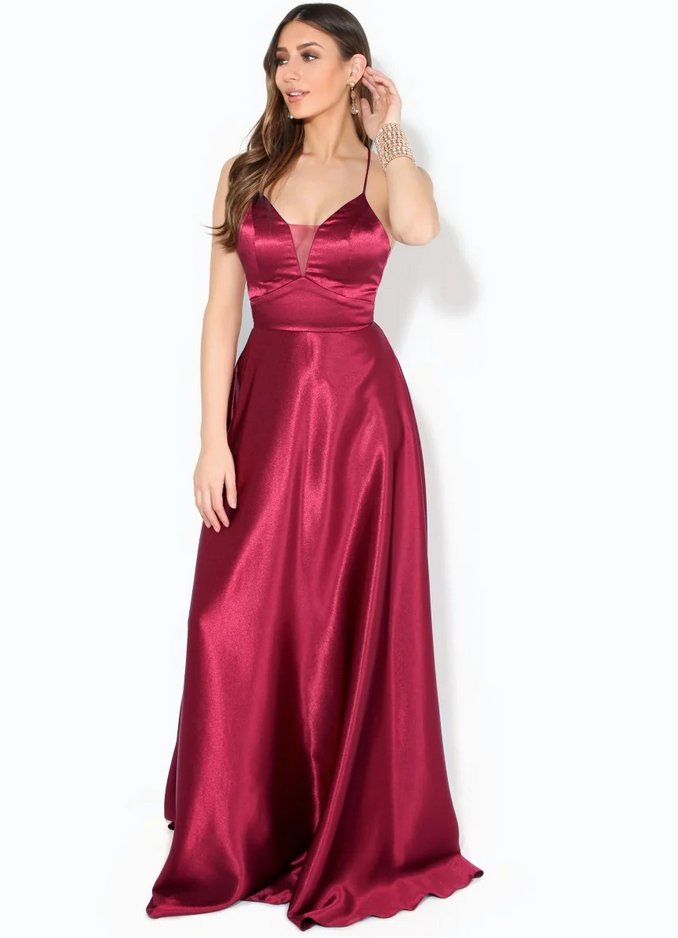 Vestido Britney Bordeaux