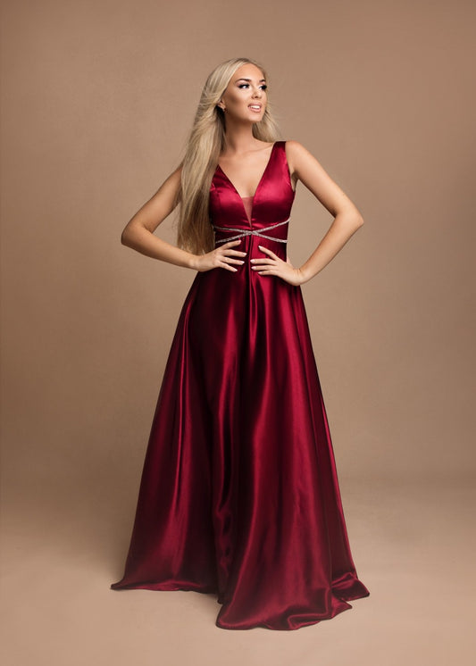 Vestido Florence Bordeaux